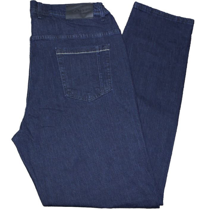 Blugi barbatesti albastru inchis cu elatic in lateral croiala clasica