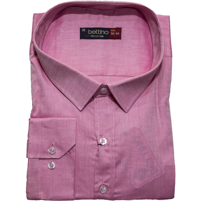 Camasa barbateasca maneca lunga roz uni