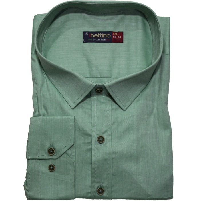 Camasa barbateasca maneca lunga verde uni