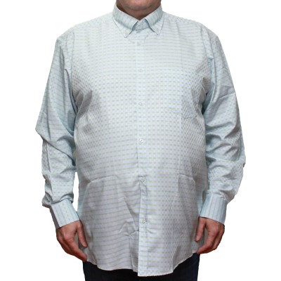 Camasa  barbateasca maneca lunga in carouri bicolore bleu-verde