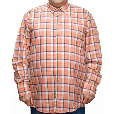 Camasa barbateasca maneca lunga groasa in carouri tricolore