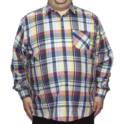 Camasa barbateasca, maneca lunga groasa in carouri multicolore 