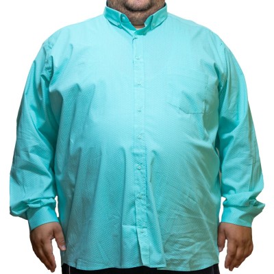 Camasa  barbateasca maneca lunga cu imprimeu verde-pal