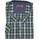 Camasa barbateasca maneca scurta in carouri verde negru