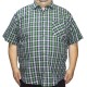 Camasa barbateasca maneca scurta in carouri verde negru