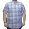 Camasa barbateasca maneca scurta in carouri bej-albastru