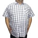 Camasa barbateasca maneca scurta in carouri bleu-gri-alb