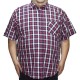 Camasa barbateasca maneca scurta in carouri rosu alb