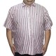 Camasa barbateasca maneca scurta in dungi visinii