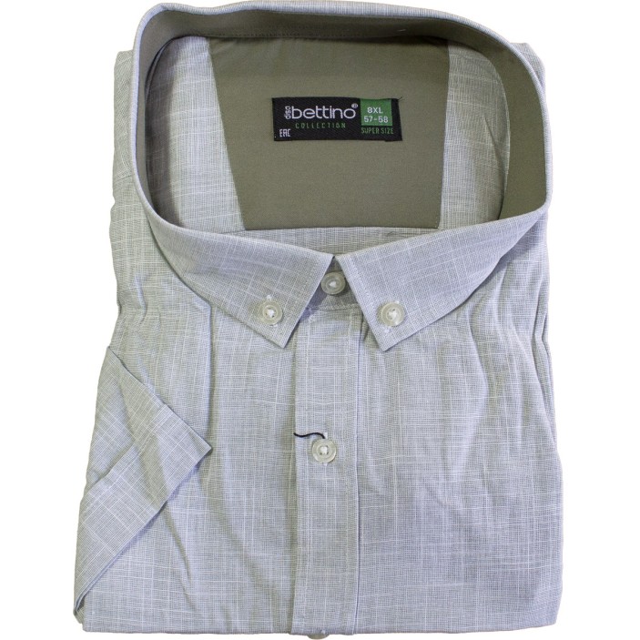 Camasa barbateasca maneca scurta verde deschis cu insertii