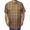Camasa barbateasca maneca scurta in carouri mari maro-mustar 