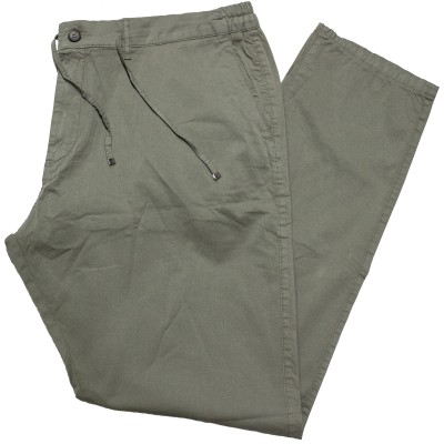 Pantaloni doc barbatesti KAKI cu elatic in lateral si snur croiala clasica