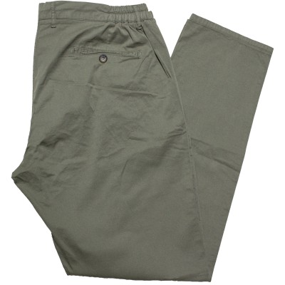 Pantaloni doc barbatesti KAKI cu elatic in lateral si snur croiala clasica