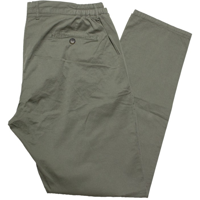 Pantaloni doc barbatesti KAKI cu elatic in lateral si snur croiala clasica