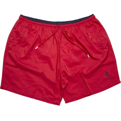Pantaloni scurti rosu simpli pentru barbati, croiala clasica