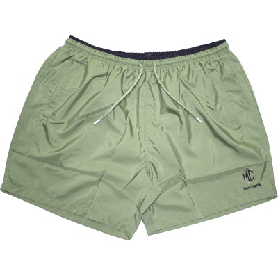 Pantaloni scurti verzi simpli pentru barbati, croiala clasica