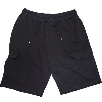 Pantaloni trening trei sferturi negri pentru barbati, croiala clasica