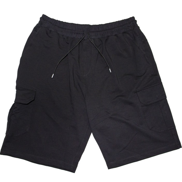 Pantaloni trening trei sferturi negri pentru barbati, croiala clasica Pantaloni trening trei sferturi negri pentru barbati, croiala clasica