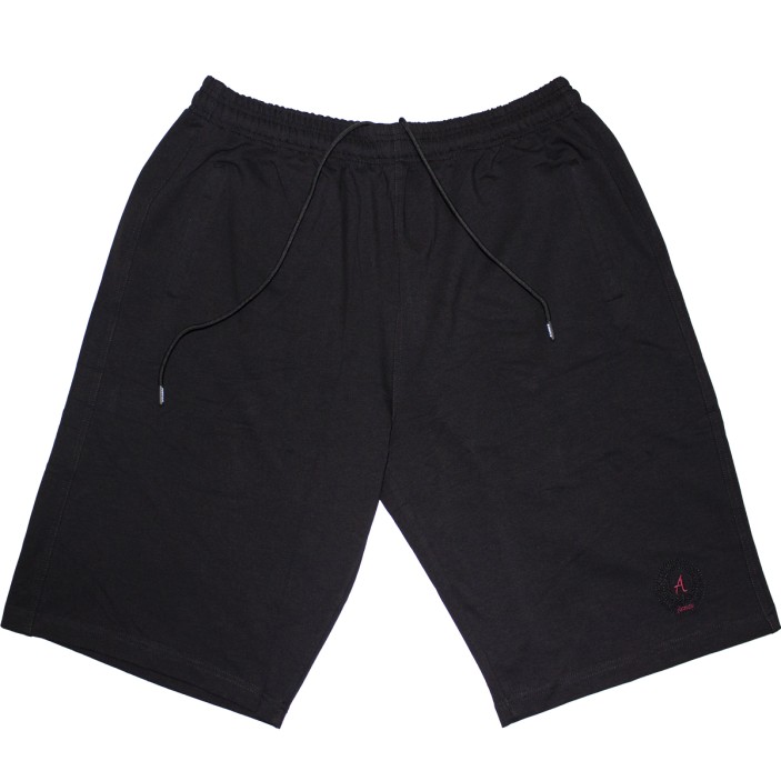 Pantaloni trening trei sferturi negri pentru barbati, croiala clasica