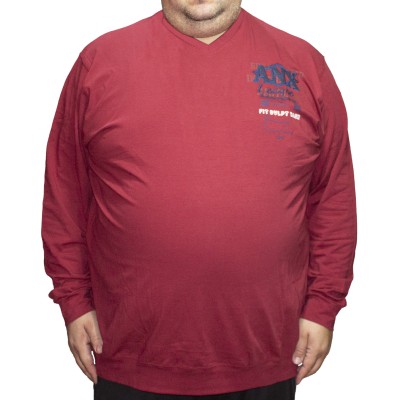 Bluza barbatesca rosie cu anchior si cu imprimeu