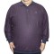 Bluza barbatesca bleumarin in dungi rosii si cu guler