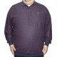 Bluza barbatesca bleumarin in dungi rosii si cu guler