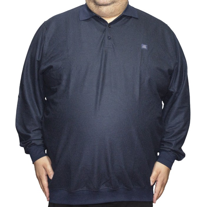 Bluza barbatesca bleu inchis cu guler