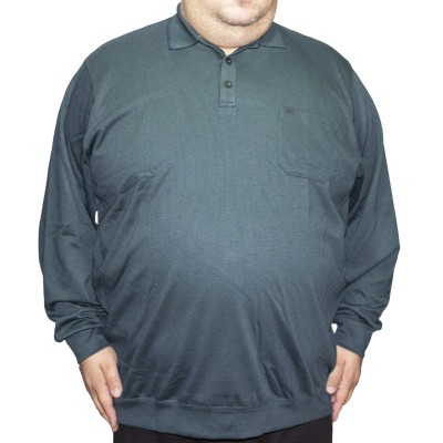 Bluza barbatesca verde - petrol cu guler si cu imprimeu