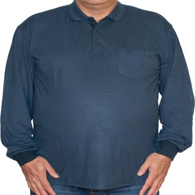 Bluza barbatesca bleumarin inchis cu guler
