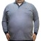 Bluza barbatesca gri deschis cu guler