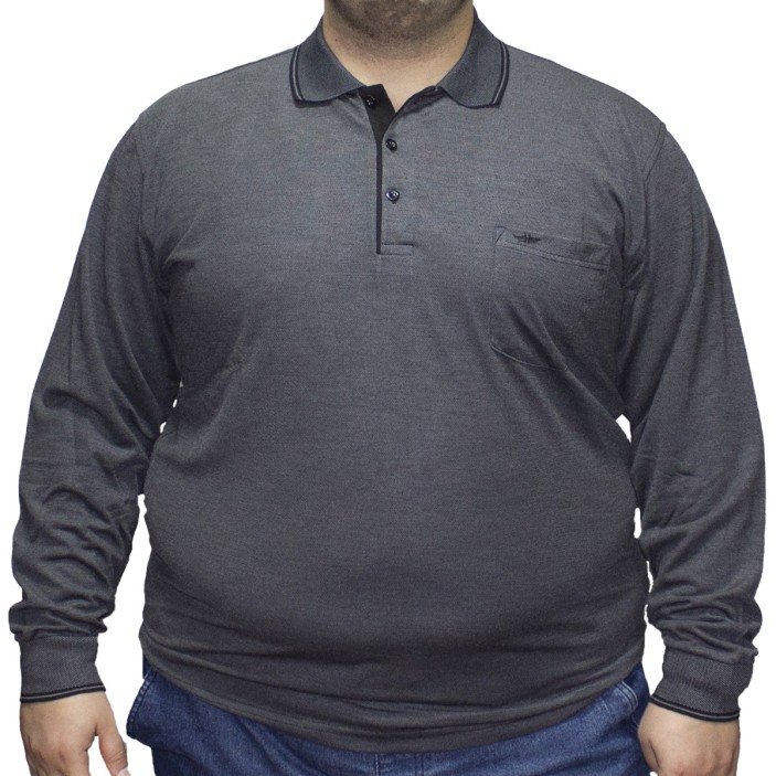 Bluza barbatesca gri inchis cu guler