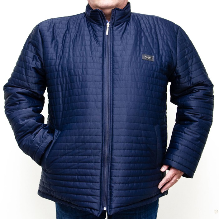 Geaca barbati de iarna bleumarin matlasata