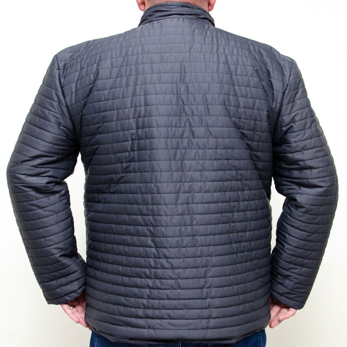 Geaca barbati de iarna gri-petrol matlasata