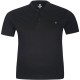 Tricou barbatesc negru cu guler, croiala clasica