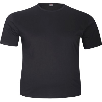 Tricou barbatesc negru simplu, croiala clasica
