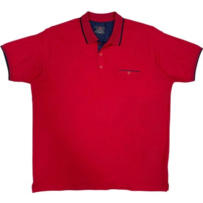 Tricou barbatesc polo rosu, croiala clasica