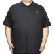Tricou barbatesc negru cu guler, croiala clasica