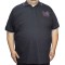 Tricou barbatesc polo negru cu imprimeu, croiala clasica