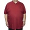 Tricou barbatesc visiniu inchis cu guler, croiala clasica