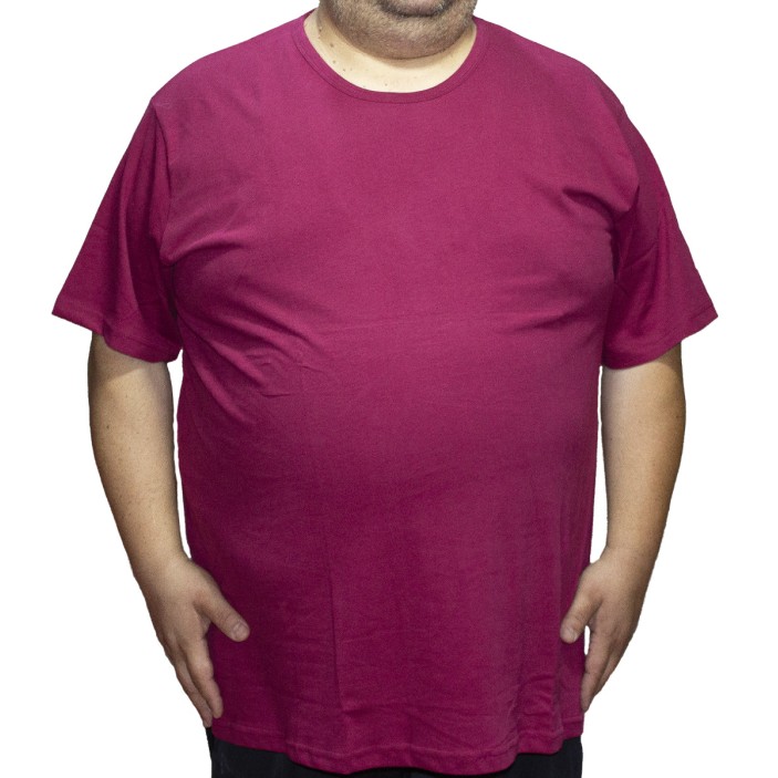 Tricou barbatesc visiniu simplu, croiala clasica