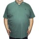 Tricou barbatesc verde cu guler, croiala clasica