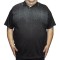 Tricou barbatesc negru cu imprimeu si cu guler, croiala clasica